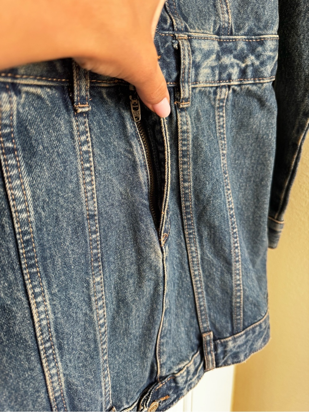Zara - longs sleeve denim dress - Picture 4 of 6